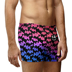 Трусы-боксеры мужские Marshmello: Pink & Violet, цвет: 3D-принт — фото 2