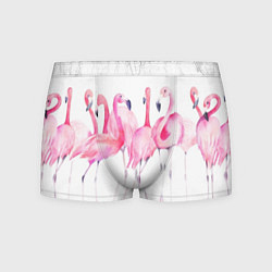 Мужские трусы Фламинго розовый на белом