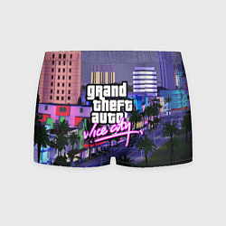 Трусы-боксеры мужские Grand Theft Auto Vice City, цвет: 3D-принт