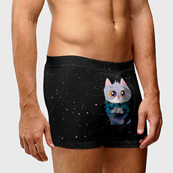 Трусы-боксеры мужские Котёнок в пледе, цвет: 3D-принт — фото 2