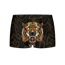 Трусы-боксеры мужские Тигровый стимпанк Tiger, цвет: 3D-принт