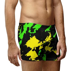 Трусы-боксеры мужские Желто-зеленый, цвет: 3D-принт — фото 2