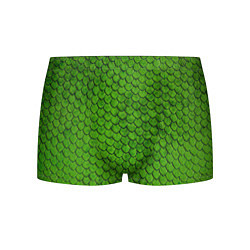 Трусы-боксеры мужские Зелёная чешуя, цвет: 3D-принт