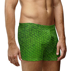 Трусы-боксеры мужские Зелёная чешуя, цвет: 3D-принт — фото 2