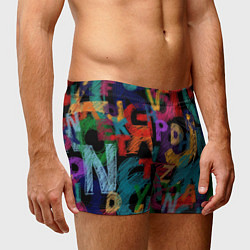 Трусы-боксеры мужские Letter, цвет: 3D-принт — фото 2