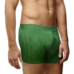 Трусы-боксеры мужские Зеленый Лес, цвет: 3D-принт — фото 2