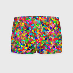 Трусы-боксеры мужские РАЗНОЦВЕТНЫЙ ПАЗЛ, цвет: 3D-принт