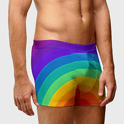 Трусы-боксеры мужские Круговая радуга, цвет: 3D-принт — фото 2