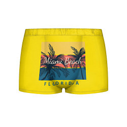 Трусы-боксеры мужские Майами-Бич, цвет: 3D-принт