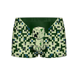 Трусы-боксеры мужские Minecraft Крипер, цвет: 3D-принт