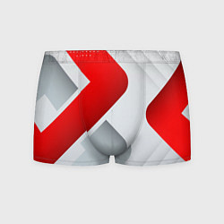 Трусы-боксеры мужские 3D SPORT STYLE RED WHITE, цвет: 3D-принт