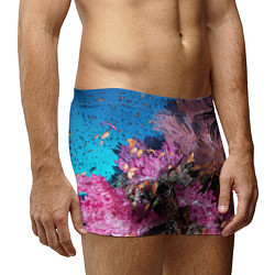 Трусы-боксеры мужские Коралловые рыбки, цвет: 3D-принт — фото 2