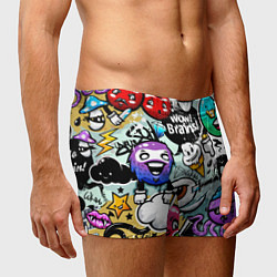 Трусы-боксеры мужские Граффити, цвет: 3D-принт — фото 2