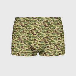 Трусы-боксеры мужские Динозавры камуфляж, цвет: 3D-принт