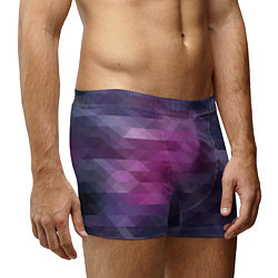 Трусы-боксеры мужские Фиолетово-бордовый узор, цвет: 3D-принт — фото 2
