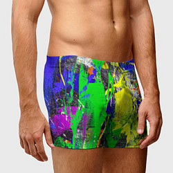 Трусы-боксеры мужские Брызги красок Grunge Paints, цвет: 3D-принт — фото 2