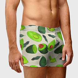 Трусы-боксеры мужские Авокадо - фруктовый паттерн, цвет: 3D-принт — фото 2