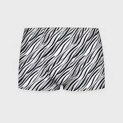 Трусы-боксеры мужские Черно-белый полосатый тигровый, цвет: 3D-принт