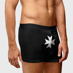 Трусы-боксеры мужские Черные Храмовники раскраска доспеха, цвет: 3D-принт — фото 2