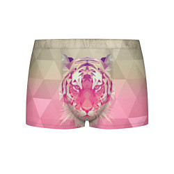 Трусы-боксеры мужские Тигр лоу поли, цвет: 3D-принт