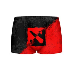 Мужские трусы DOTA 2 RED BLACK LOGO, БРЫЗГИ КРАСОК