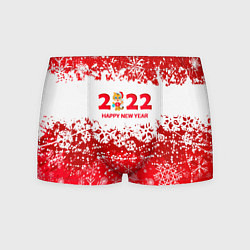 Трусы-боксеры мужские Happy New Year 2022, цвет: 3D-принт