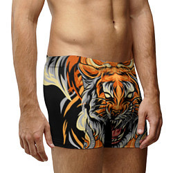 Трусы-боксеры мужские Символ года тигр в гневе, цвет: 3D-принт — фото 2