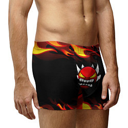 Трусы-боксеры мужские Geometry Dash Fire, цвет: 3D-принт — фото 2
