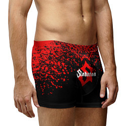 Трусы-боксеры мужские Sabaton красные брызги, цвет: 3D-принт — фото 2