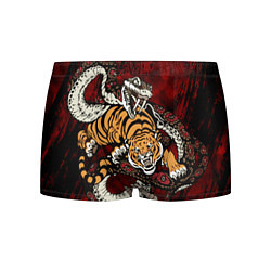 Трусы-боксеры мужские Тигр со Змеёй 2022, цвет: 3D-принт