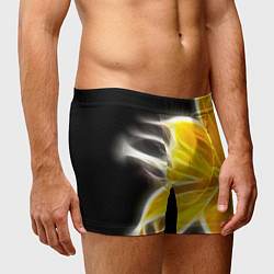 Трусы-боксеры мужские Желтый летний цветок, цвет: 3D-принт — фото 2