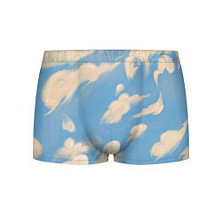 Трусы-боксеры мужские Рисунок голубого неба с облаками маслом, цвет: 3D-принт