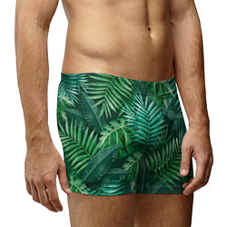 Трусы-боксеры мужские Tropical plants pattern, цвет: 3D-принт — фото 2