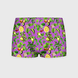 Трусы-боксеры мужские Фруктовый микс паттерн, цвет: 3D-принт