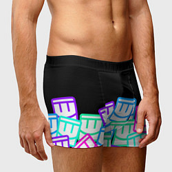 Трусы-боксеры мужские Разноцветные лого REC ROOM, цвет: 3D-принт — фото 2