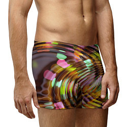 Трусы-боксеры мужские Цветные круги на воде, цвет: 3D-принт — фото 2
