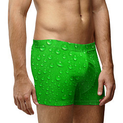 Трусы-боксеры мужские Зеленый фон с росой, цвет: 3D-принт — фото 2