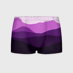 Трусы-боксеры мужские Фиолетовый градиент горы абстракция, цвет: 3D-принт