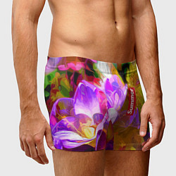 Трусы-боксеры мужские Красочный цветочный узор Лето Colorful Floral Patt, цвет: 3D-принт — фото 2