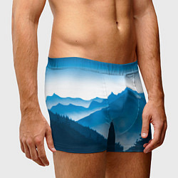 Трусы-боксеры мужские Горы Лес, цвет: 3D-принт — фото 2