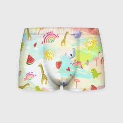 Трусы-боксеры мужские Красочные животные, цвет: 3D-принт