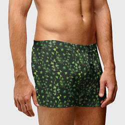 Трусы-боксеры мужские Листья зеленый плюща - паттерн, цвет: 3D-принт — фото 2
