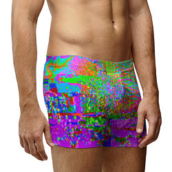 Трусы-боксеры мужские Пиксельный глитч-арт паттерн, цвет: 3D-принт — фото 2