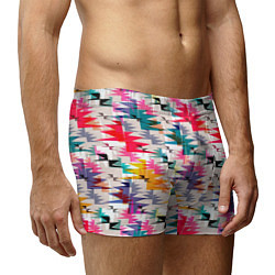 Трусы-боксеры мужские Многоцветный абстрактный геометрический, цвет: 3D-принт — фото 2