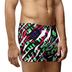 Трусы-боксеры мужские Разноцветная Зебра, цвет: 3D-принт — фото 2