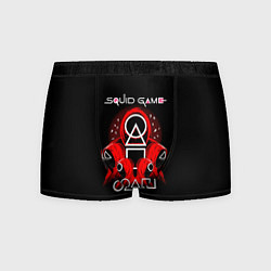 Трусы-боксеры мужские Игра в кальмара - Squid Game, цвет: 3D-принт
