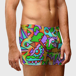 Трусы-боксеры мужские Яркая психоделическая картинка, цвет: 3D-принт — фото 2