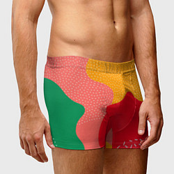 Трусы-боксеры мужские Разноцветные кляксы, цвет: 3D-принт — фото 2