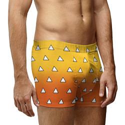 Трусы-боксеры мужские Оранжевое кимоно с треугольниками - Зеницу клинок, цвет: 3D-принт — фото 2