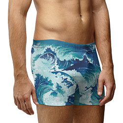 Трусы-боксеры мужские Несущиеся морские волны, цвет: 3D-принт — фото 2